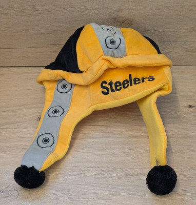 Pittsburgh Steelers NFL thematisches Maskottchen Plüsch Hänger Mütze Trapper Kappe Kinder