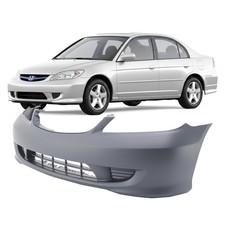 Primed Front Bumper Cover For 2004-2005 Honda Civic Sedan Coupe 04711s5aa91zz