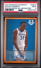 2022 BOWMAN CHROME UNIVERSITY 2009 BOWMAN #09B16 OSCAR TSHIEBWE 21/25 PSA 9