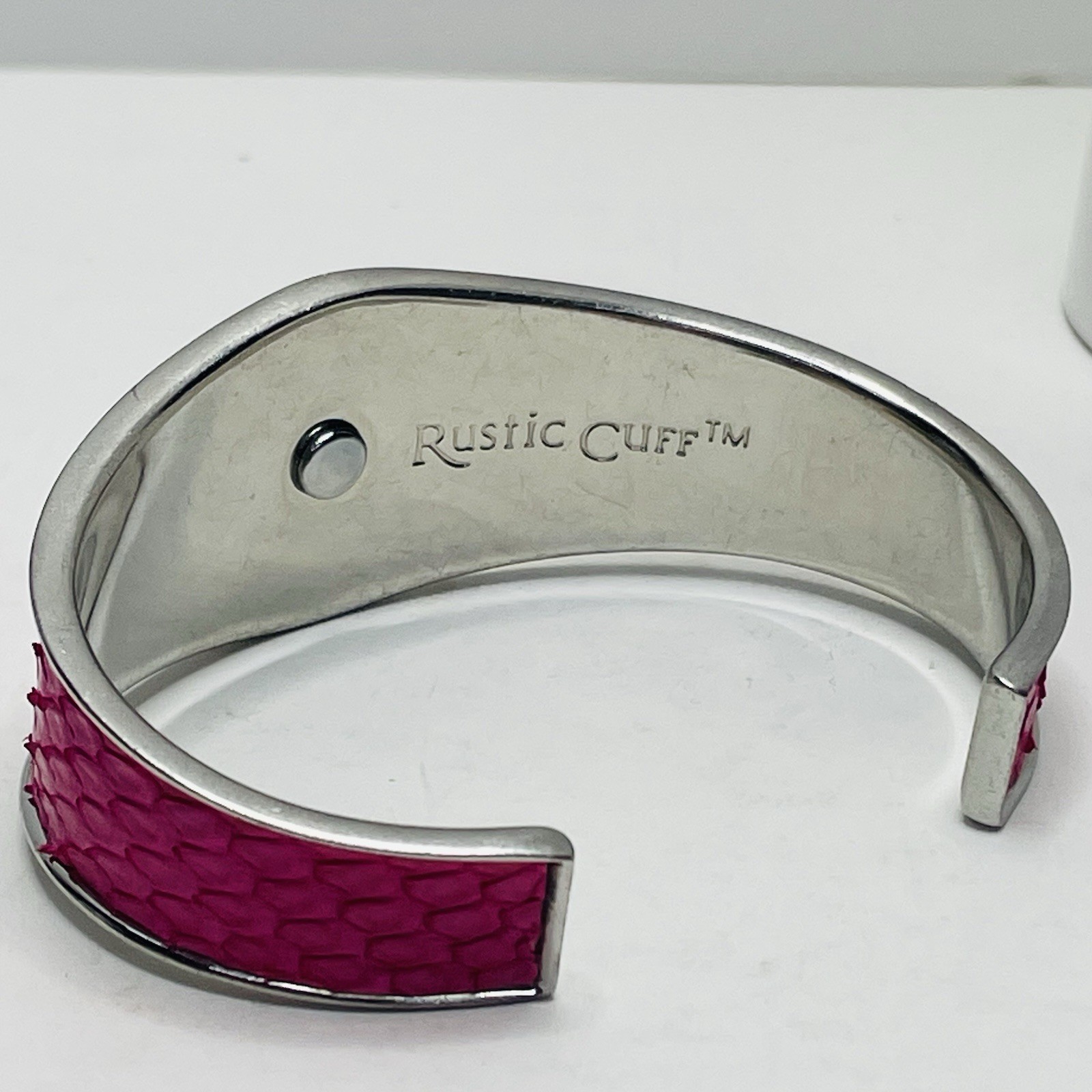 RUSTIC CUFF Monique Python Side Cut Hot Pink And … - image 5