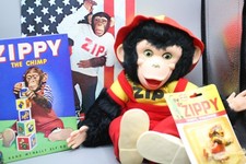 Zippy The Chimp Rubber Face Vintage Plush Doll LOT B1