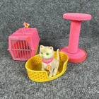 Vintage 1982 Mattel Barbie Fluff Cat Cuddly Kitten Posable #5524 w Accessories