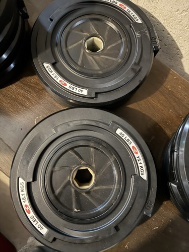 Poids Musculation 20kg Lot De 2 Plaques De Poids Bowflex Revolution 40 Lb (80 Lb Total) - Avec Boîte, Occasion Très Bon état Bras De Suspension