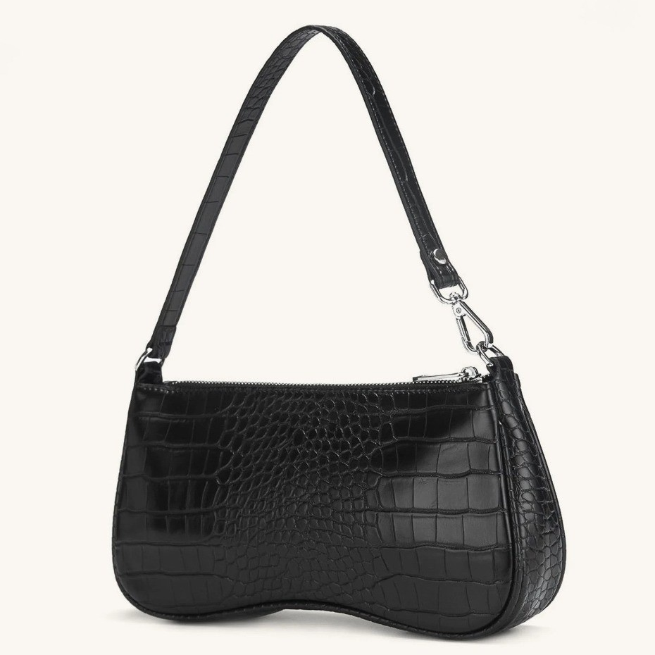 JW PEI Eva shoulder bag in black croc