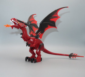 Lego dark Red black Dragon Fantasy Era Castle minifigure 7093 Skeleton Tower