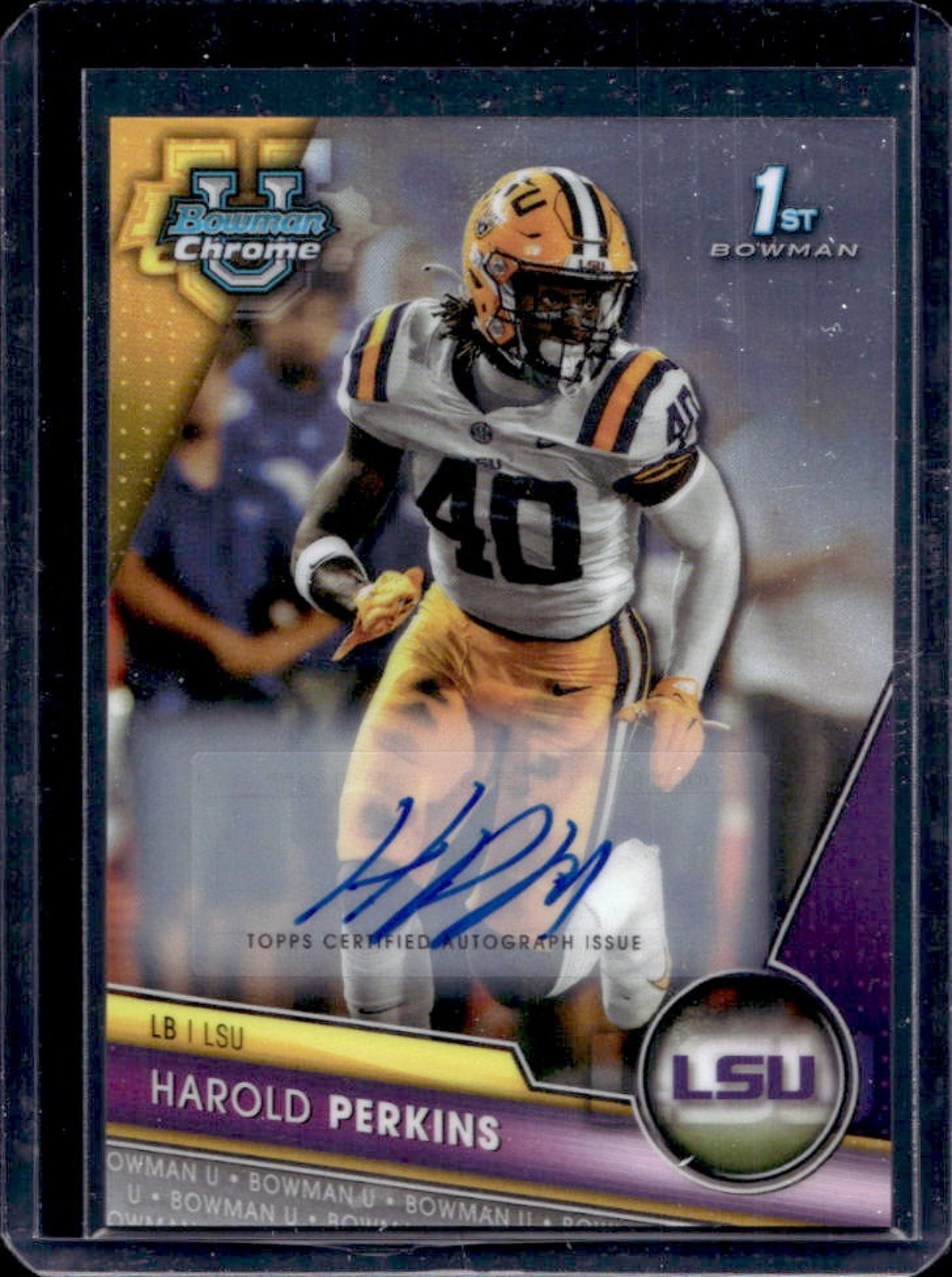 2023 Bowman Chrome U Harold Perkins Prospect Auto #41 Tigers