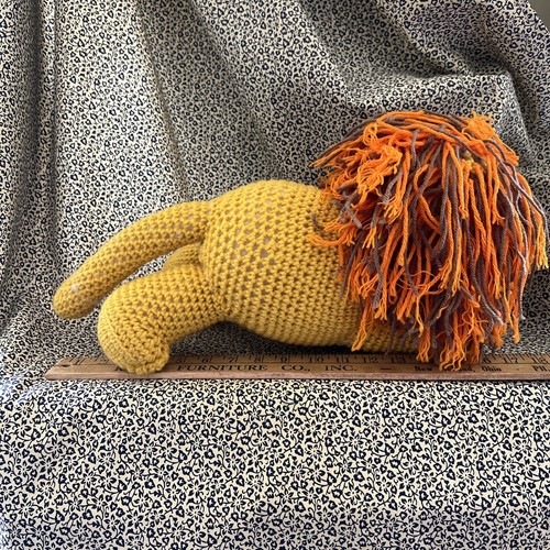 Set maglione bambino all'uncinetto abbinato imbottito leone amigurumi Giappone vintage MCM LEGGI - Foto 10 di 15