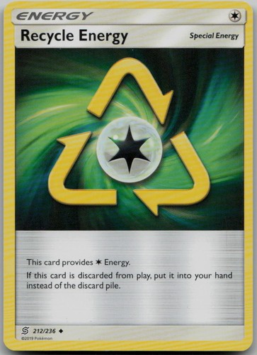 Recycle Energy 212/236 Uncommon SM - Unified Minds LP Pokemon