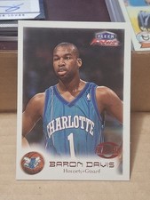 1999-00 BARON DAVIS FLEER FOCUS NBA ROOKIE CARD RC /3999 CHARLOTTE HORNETS #107 . rookie card picture