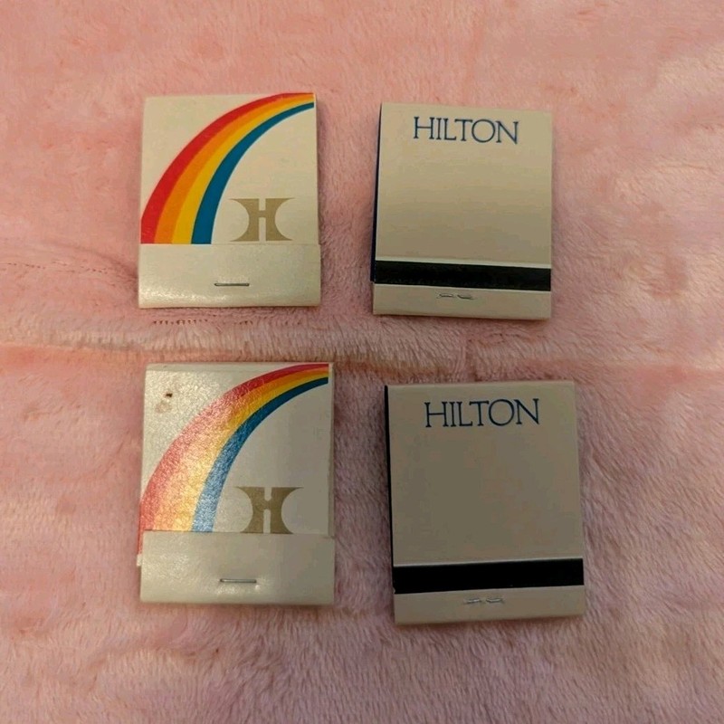 Vintage Hilton Hotels & Inns Matchbooks Lot of 4 Reservation Service Diamond 