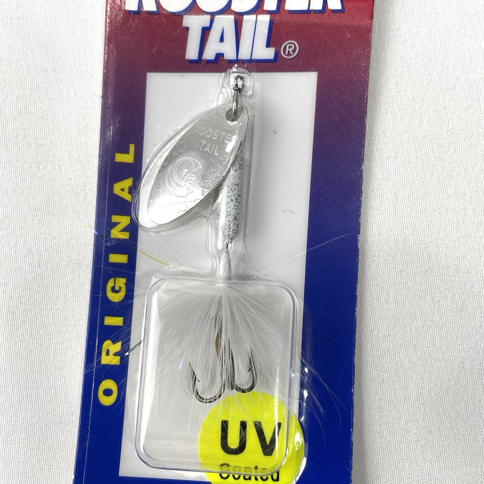 Yakima Bait Worden's Rooster Tail 1/8oz. UV Coated White Silver  *NEW*
