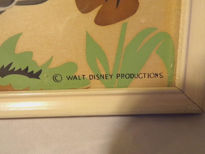 Walt Disney Productions 1985 壁掛け Vintage Disney FLOWER the Skunk Bambi Wall Art Plaque Walt Disney
