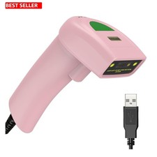 USB 1D Barcode Scanner, Handheld Wired CCD Laser Reader Supports Screen Scan UPC