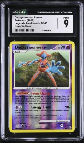 CGC 9 MINT Deoxys Normal Forme 1/146 Legends Awakened Reverse Holo Pokemon Card