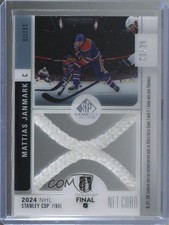 2024 SP Game Used Stanley Cup Playoffs Net Cord Relics 21/25 Mattias Janmark 8s6