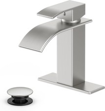 Bathroom Faucet Brushed Nickel Modern Waterfall Bathroom