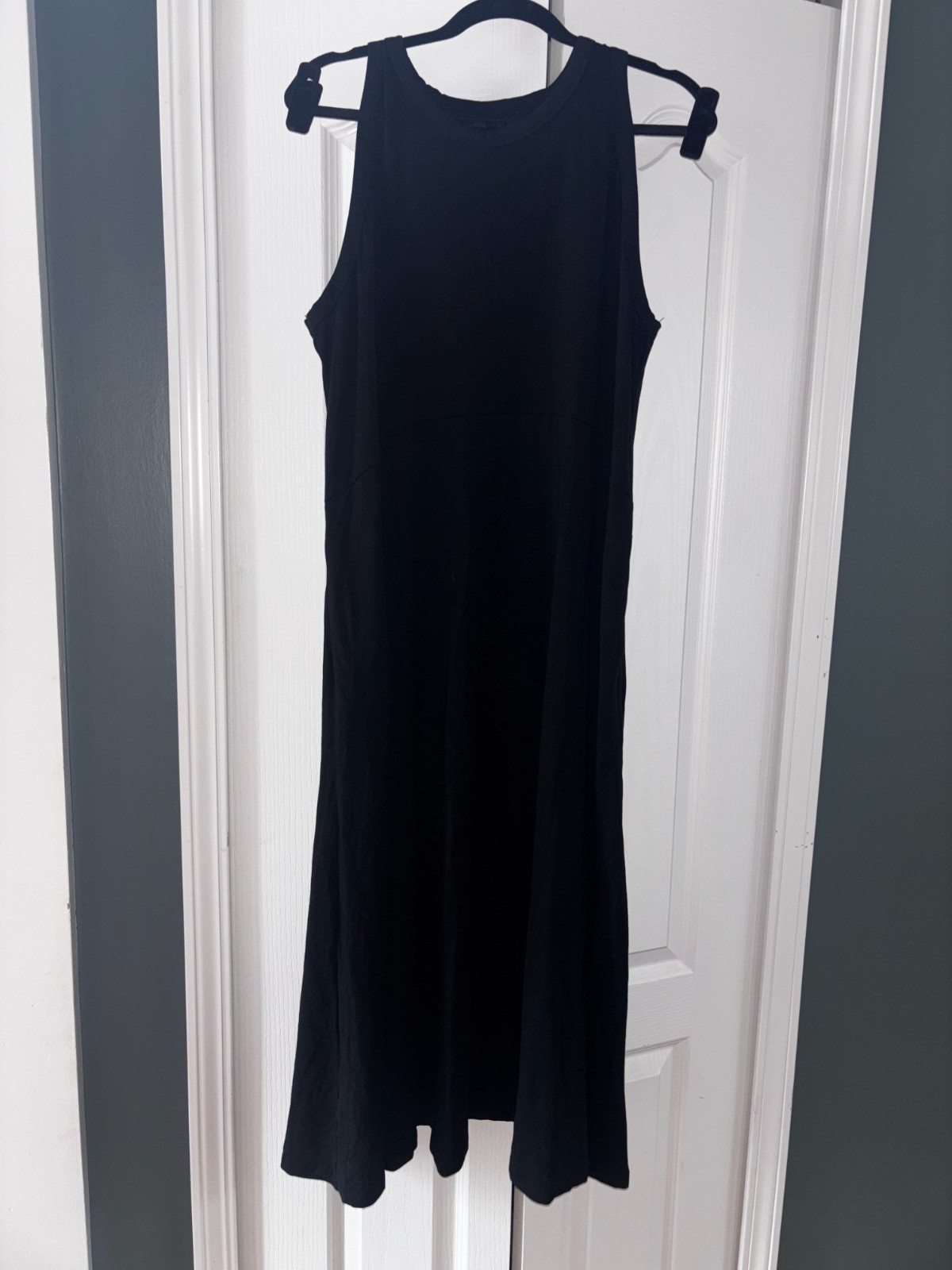 NWT: A New Day Women's Black Cotton Jersey Long Maxi Tank Dress, size XL