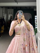 Pakistani Women Bollywood Designer Lengha Ethnic Wedding Lehenga Ionian Choli