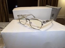 chrome hearts blue light glasses Black Square Eyeglasses Frame