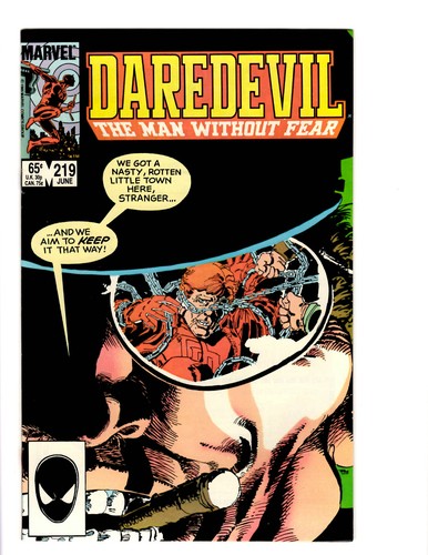 DAREDEVIL #219 - JUNE 1985 - HIGH GRADE - NM - COPPER AGE - FRANK MILLER COVER