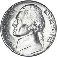 1943 S Jefferson 35% Silver War Nickel Choice BU US Coin See Pics H512