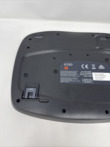 Klawiatura bezprzewodowa Logitech K350 Y-RBN90 czarna, bez odbiornika - Zdjęcie 5 z 9