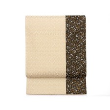 Authentic Fukuro obi formal sash with patchwork pattern throughout. 260-0...