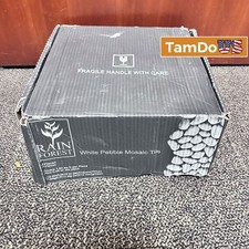 Rain Forest White Pebble Mosaic Tile 12"x12", Natural Stone Sheet, Box of 10