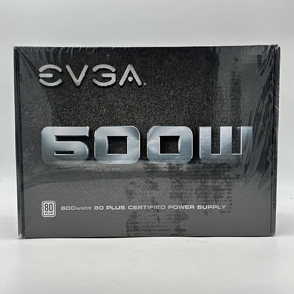 NEW EVGA 600 W1 80 Plus 600W Standard Power Supply 49A P/N 100-W1-0600-KR Sealed - Image 2 of 4