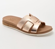 Skechers Women's Sz 6 Bobs Desert Kiss Vegan Slide Sandals Beige A677465