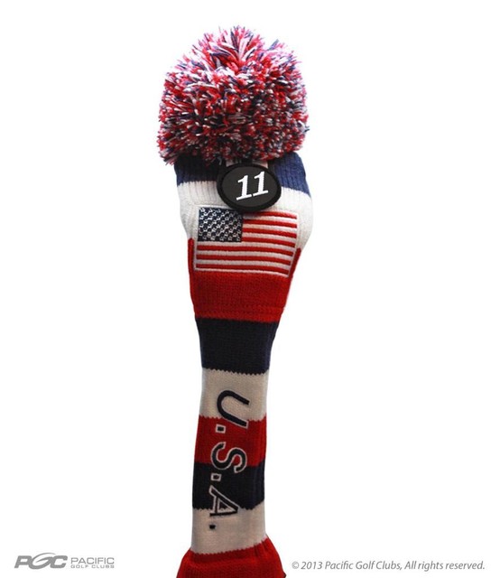 11 USA GOLF Driver Headcover Red White Blue KNIT Head Covers Headcovers