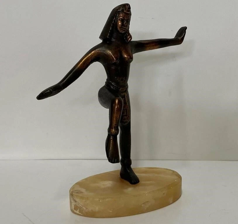 BRONZE EGYPTIAN DANCER STATUE 7.2" Foto 2 de 4