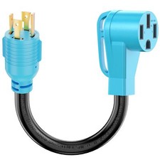 4 Prong 30 Amp to 50 Amp Generator to RV/EV Adapter Cord, NEMA L14-30P to 14-...