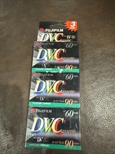 Fujifilm DVC Mini DV Digital Video Cassettes 60 Min 3 Pack Free Ship