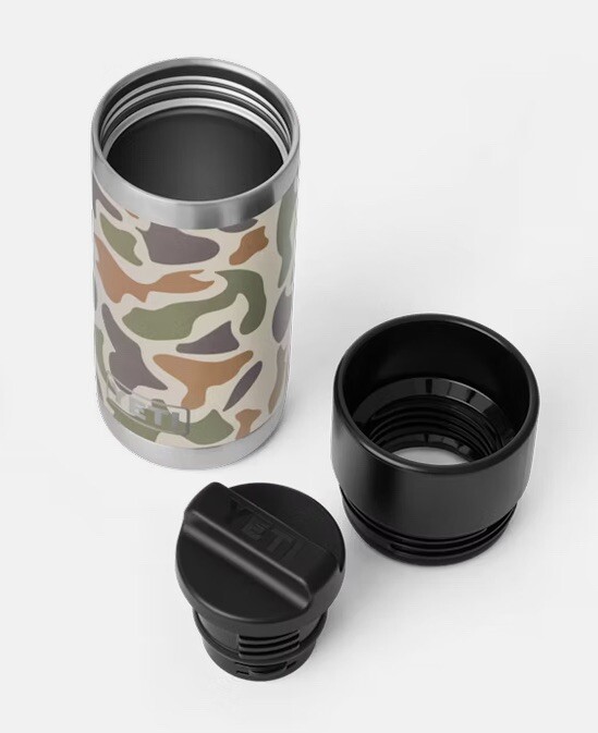 YETI TAN CAMO RAMBLER 12 OZ HOTSHOT BOTTLE WITH HOTSHOT CAP