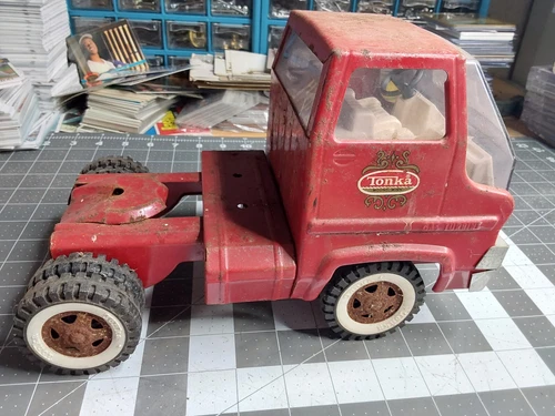 1960s Tonka Turbine Red Cab Pressed Steel