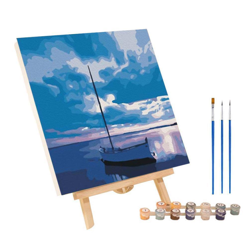 DIY Digitals Oil Paint 20x20cm Canvas Painting By Numbers Frame With