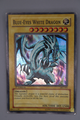 YuGiOh BLUE-EYES WHITE DRAGON Holo Card SKE-001 - 1st First