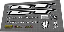 1998 GT AVALANCHE WH decal set