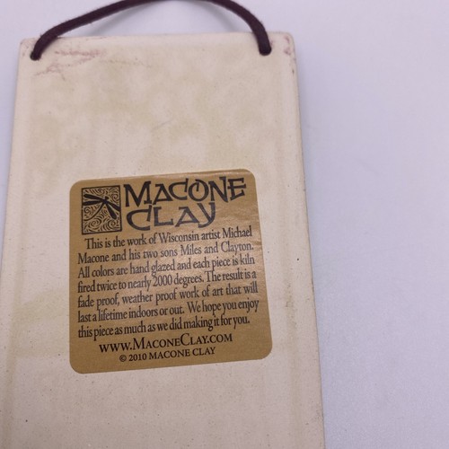 Macone Clay Ceramic “Friendship” Wall Hanging Plaque Decor Tree Heart Quote - Picture 5 of 8