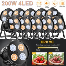 200W COB Par Lights White and Warm White DMX Stage DJ Church Birthday Party