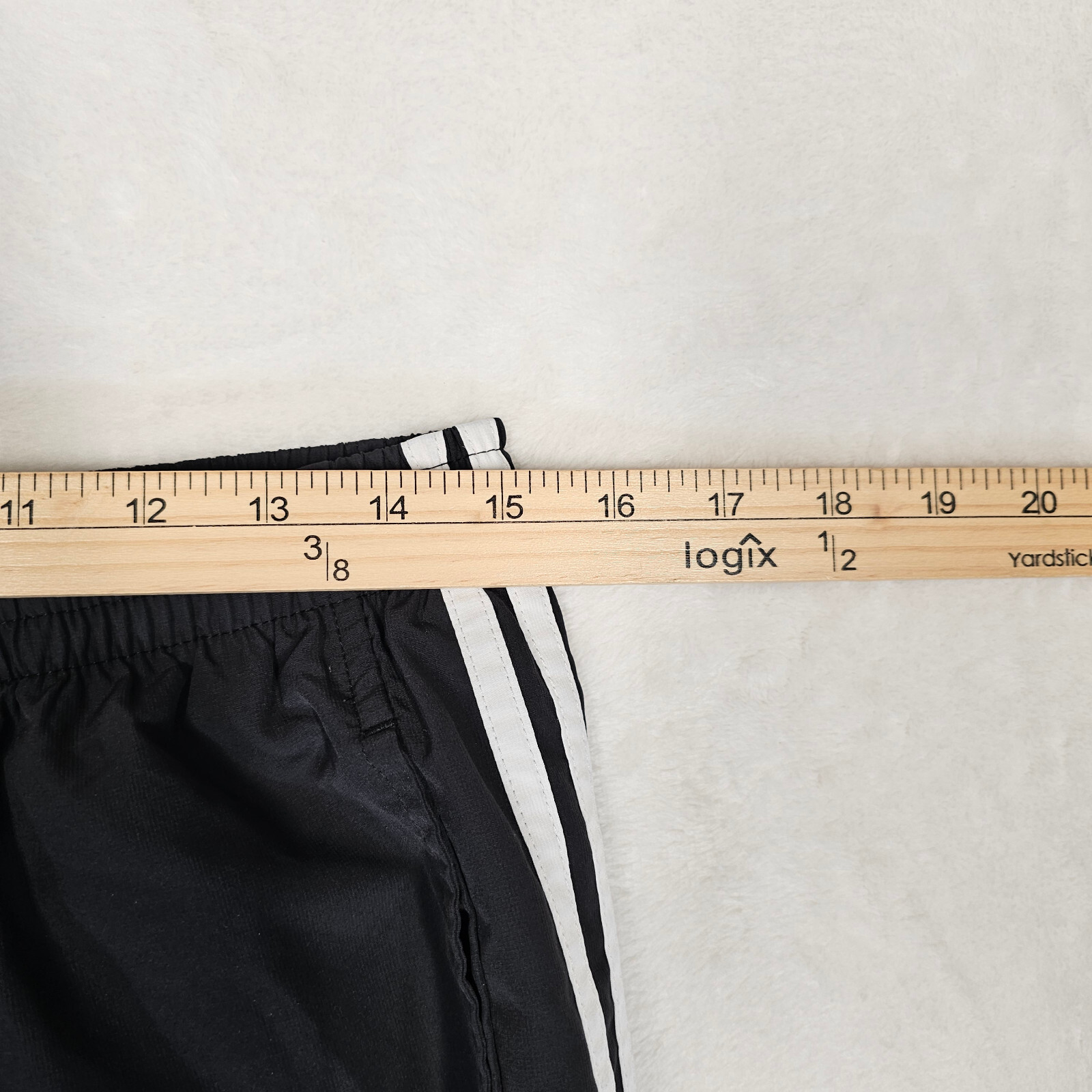 Adidas Mens Pants Track Three Side Stripes Black White Athletic Size M EUC thumbnail 4