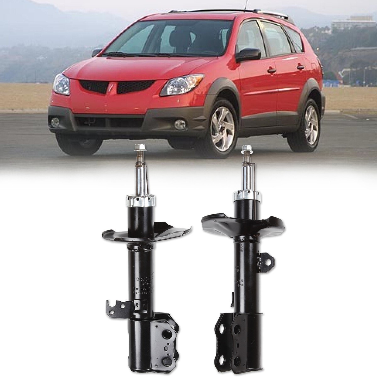 Pair Front Shock Absorbers Strut Assembly For 2003-08 Pontiac Vibe