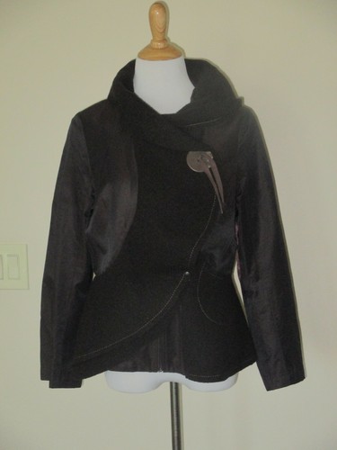 Motys Collection Jacket Brown Mixed Materials Lagenlook- size M/L?- EUC