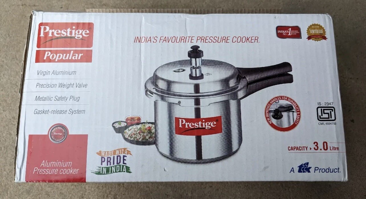 Prestige Popular Virgin Aluminium 3 Liter Pressure Cooker TTK