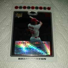 Brian Barton 2008 Topps Chrome ROOKIE AUTOGRAPH #231 St. Louis Cardinals