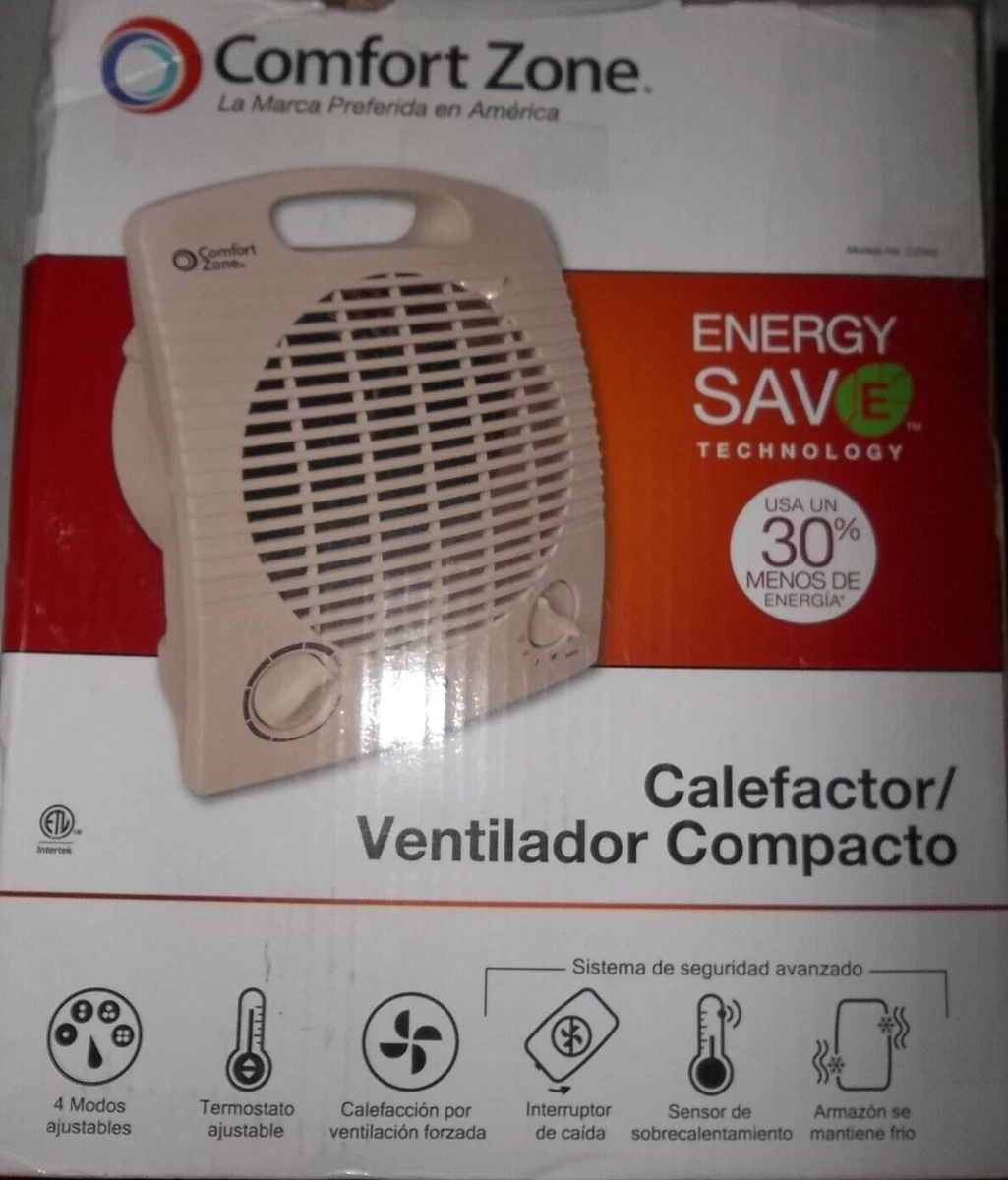 Comfort Zone 1500 Watt FAN-FORCED Personal Heater w/ Energy-Save White CZ35E  | eBay