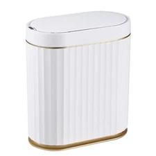 ELPHECO Automatic Motion Sensor Trash Can - 2 Gallon Slimline for Bathroom, B...