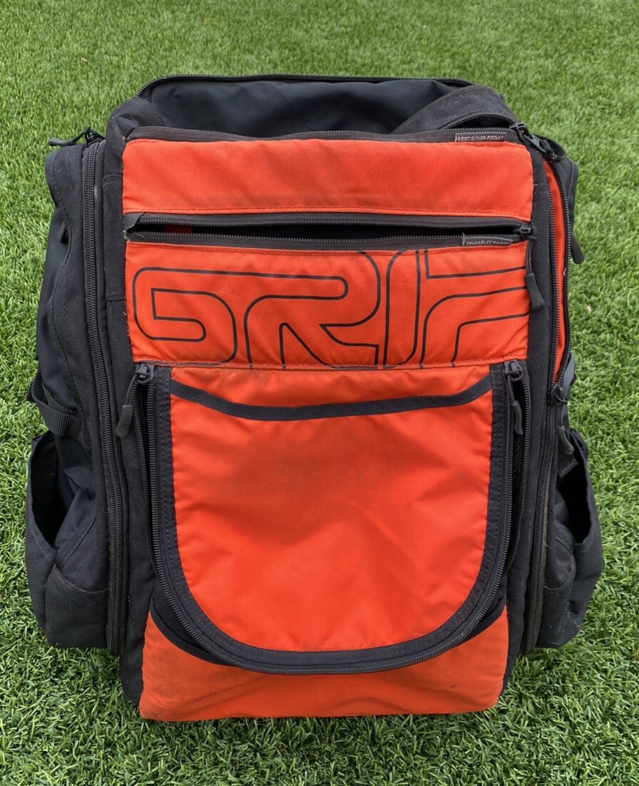 🔥 Orange Grip EQ AX15 Disc Golf Bag Holds 22 Discs 2 32Ounce Water