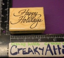 HAPPY HOLIDAYS RUBBER STAMPS STAMPENDOUS E44 CREAKYATTIC